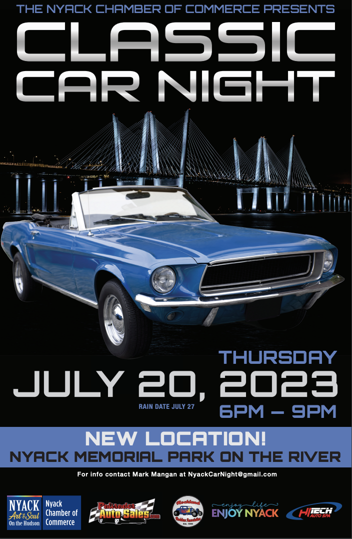 Classic Car Night – July 20, 2023 – Nyack Chamber of Commerce