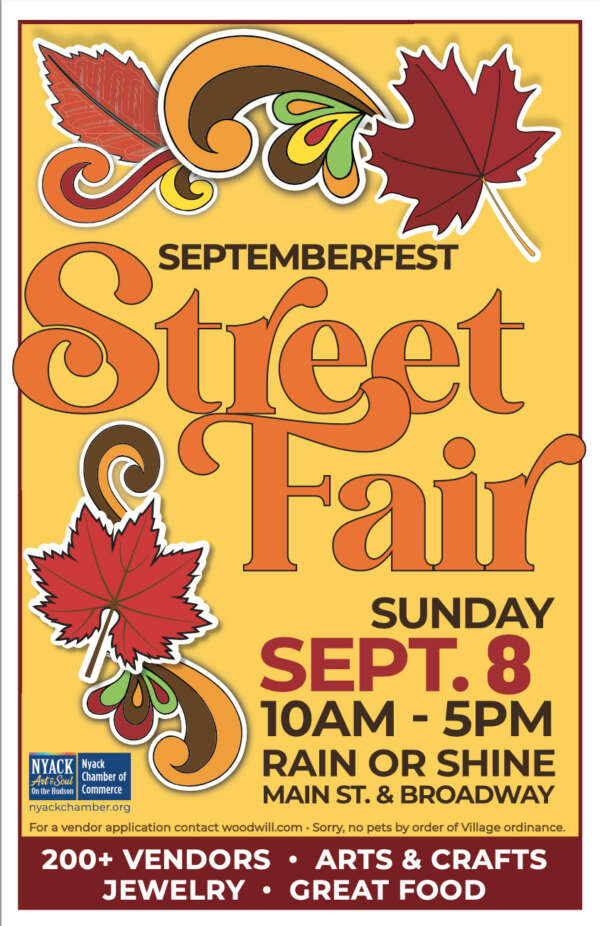 SeptemberFest Street Fair – Sept 8, 2024 – Nyack Chamber of Commerce